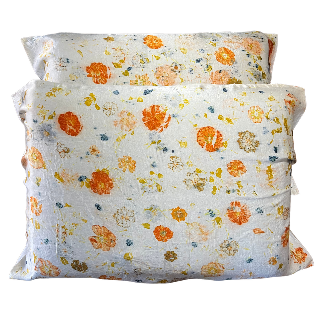 Pre-Order Flower Print Silk Pillowcase
