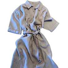 Load image into Gallery viewer, Upcycled Linen Shirt Dress
